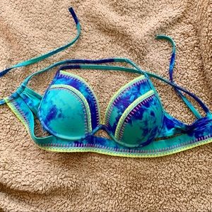 Shade & Shore Tie Dye Push Up Bikini Top